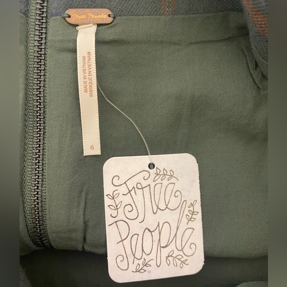 NWT Free People Mini Skirt Plaid St. Patrick’s Day Size 6 - Picture 6 of 8